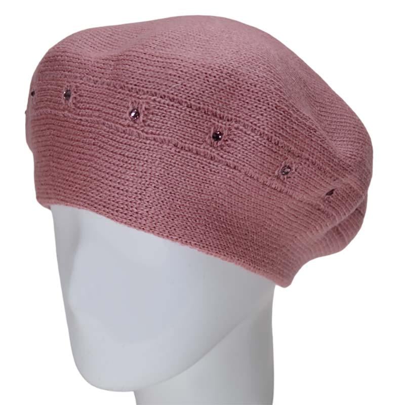 Берет женский Lirus Лорен двойной полушерстяной Светло-пудровый (119045)