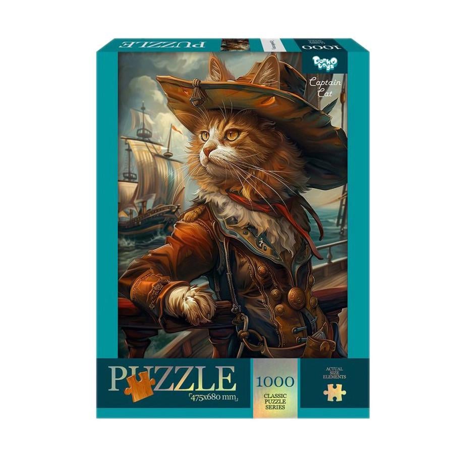 Пазл Danko Toys Капитан кот 1000 эл. Коричневый (IP-177-P-1212)