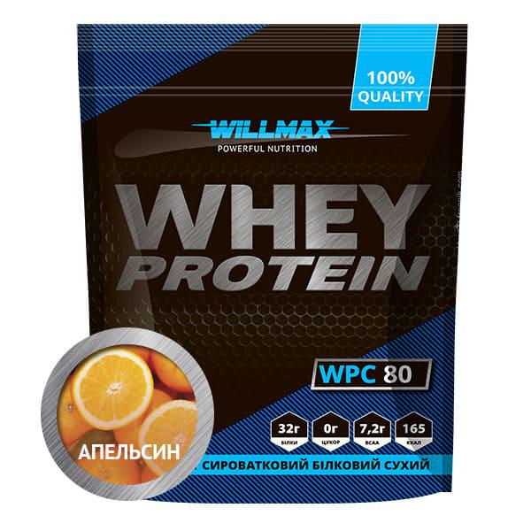 Протеїн сироватковий Whey Protein 80% Willmax 920 г Апельсин (2117) - фото 1