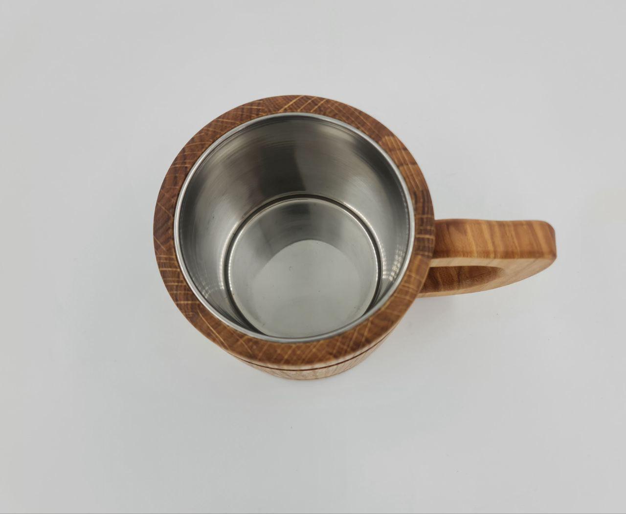 Кухоль для пива з дерева ручної роботи 0,5 л Коричневий (28409895) - фото 2 Кухоль для пива з дерева ручної роботи 0,5 л Коричневий (28409895) - фото 2