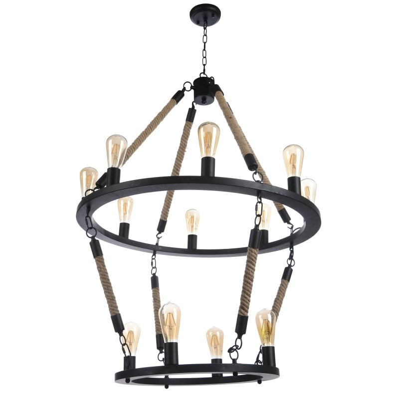 Люстра лофт Brille BL-335S/12 E27 BK (22-548)