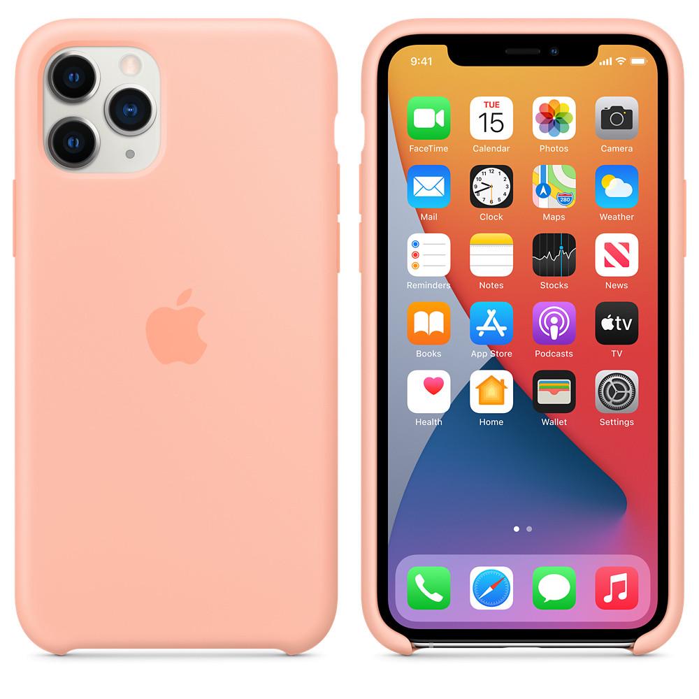 Силиконовый чехол-накладка Apple Silicone Case for iPhone 11 Pro, Grapefruit (HC) - фото 6