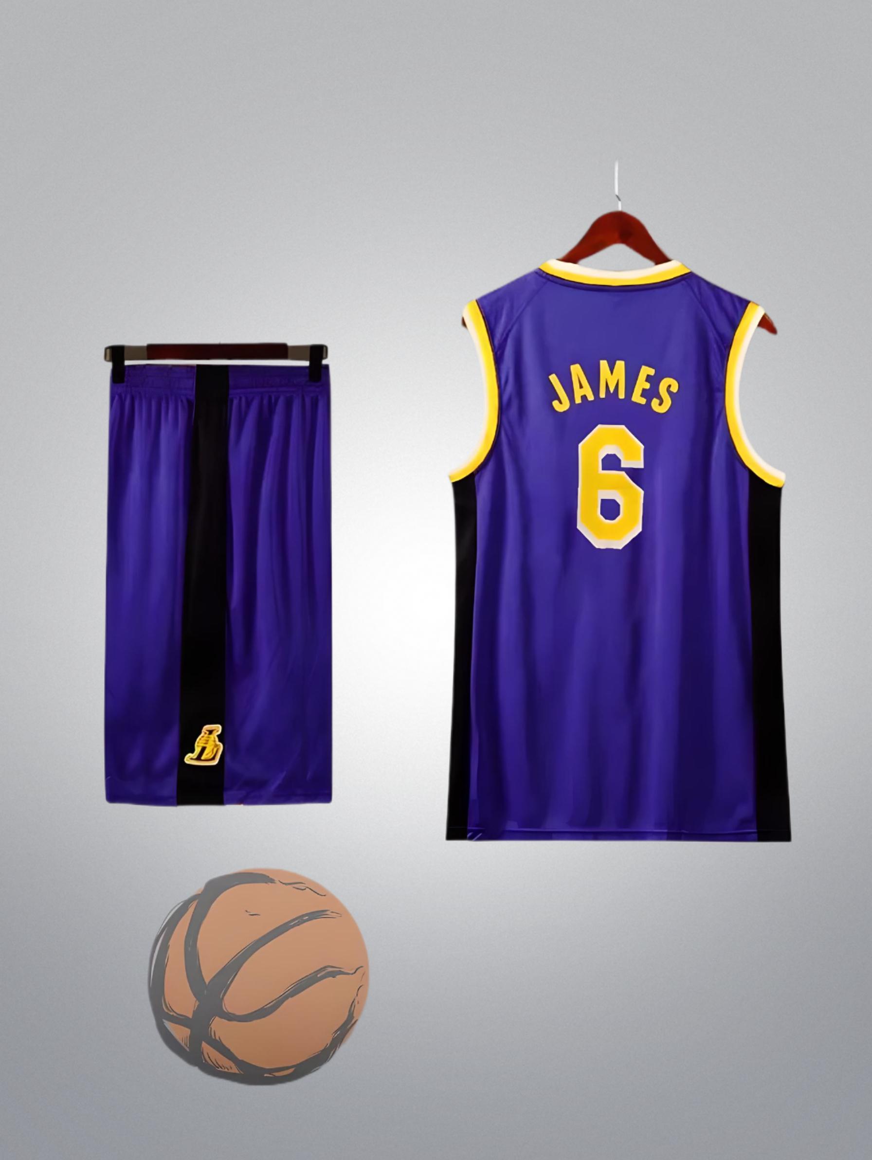 Форма баскетбольная детская Lion NBA LAKERS JAMES 6 L на 9-11 лет 135-140 см Фиолетовый (CO-2261-L)