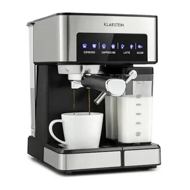 Кавоварка еспресо-машина KLARSTEIN Arabica Comfort Сріблястий (10035655)