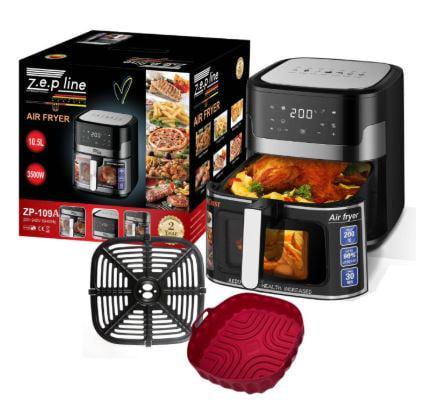 Мультипечь безмаслянная с 2 тэнами ZP-109А сенсорная/с таймером и съемной чашей 3500W 10,5 л