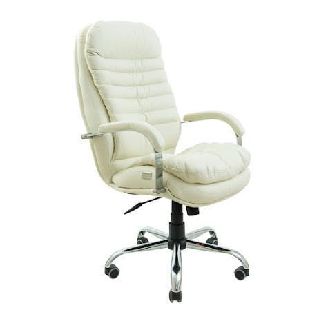 Кресло офисное компьютерное Valencia VIP Хром M3 MultiBlock натуральная кожа Lux Белый - фото 2 Кресло офисное компьютерное Valencia VIP Хром M3 MultiBlock натуральная кожа Lux Белый - фото 2