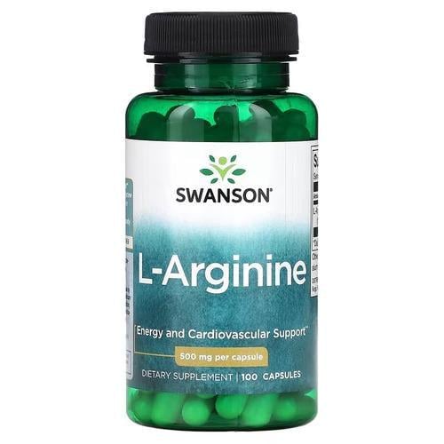 Аргинин Swanson L-Arginine 500 мг 100 капс. (SW852)