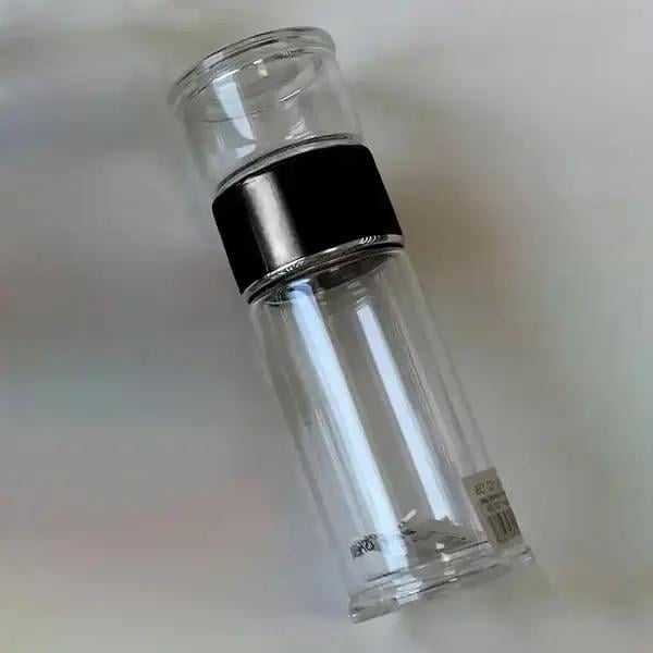 Колба для заваривания стеклянная чая 250 мл с ситечком и крышкой Black (TeaFlow 1B) - фото 5