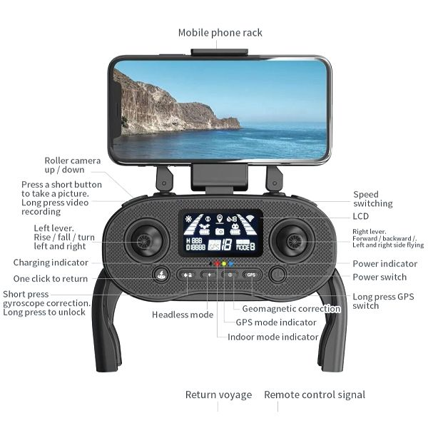 Квадрокоптер LYZRC L500 PRO с 4K и HD камерами GPS БК Orange (d429) - фото 4 Квадрокоптер LYZRC L500 PRO с 4K и HD камерами GPS БК Orange (d429) - фото 4