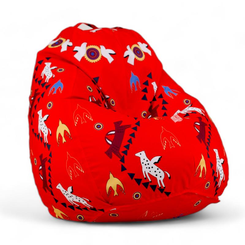 Кресло-мешок SanchoBAG Этно Дивацкие сны 135x95 см Red (kmg-Etno-09)