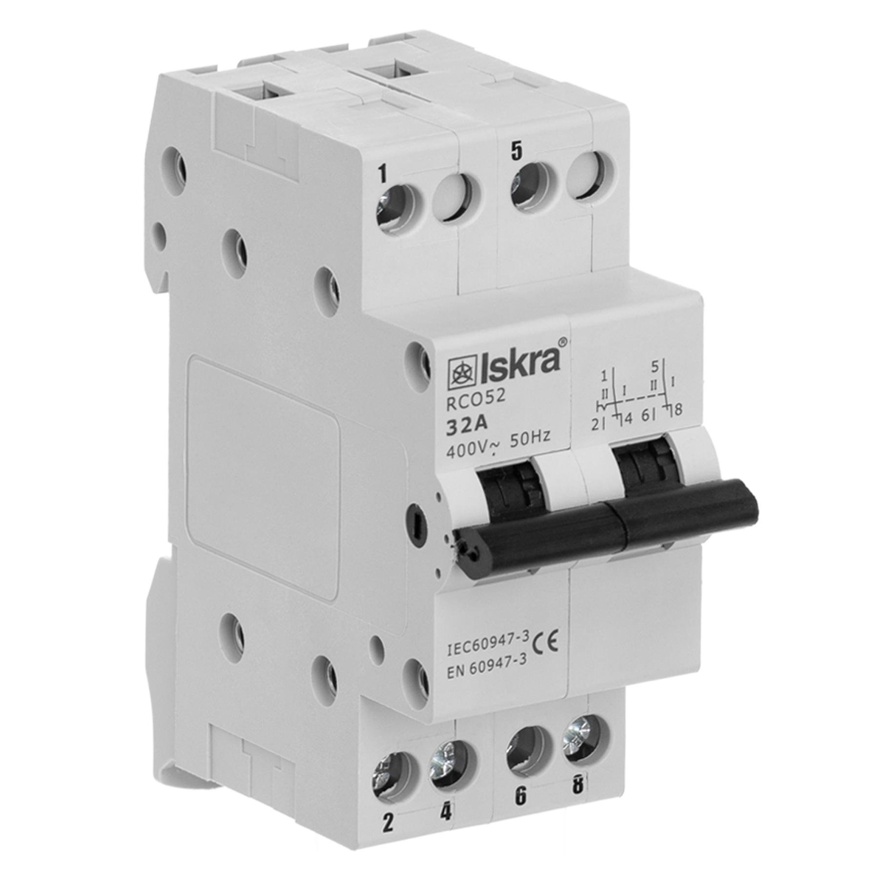 Выключатель нагрузки Iskra RCO52 32A 1-0-2 2P (786101205000)