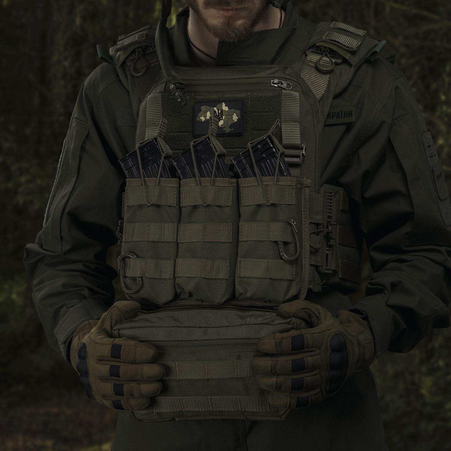 Сумка-напашник UkrArmor Cordura 500D 24х14х8 см Олива - фото 2