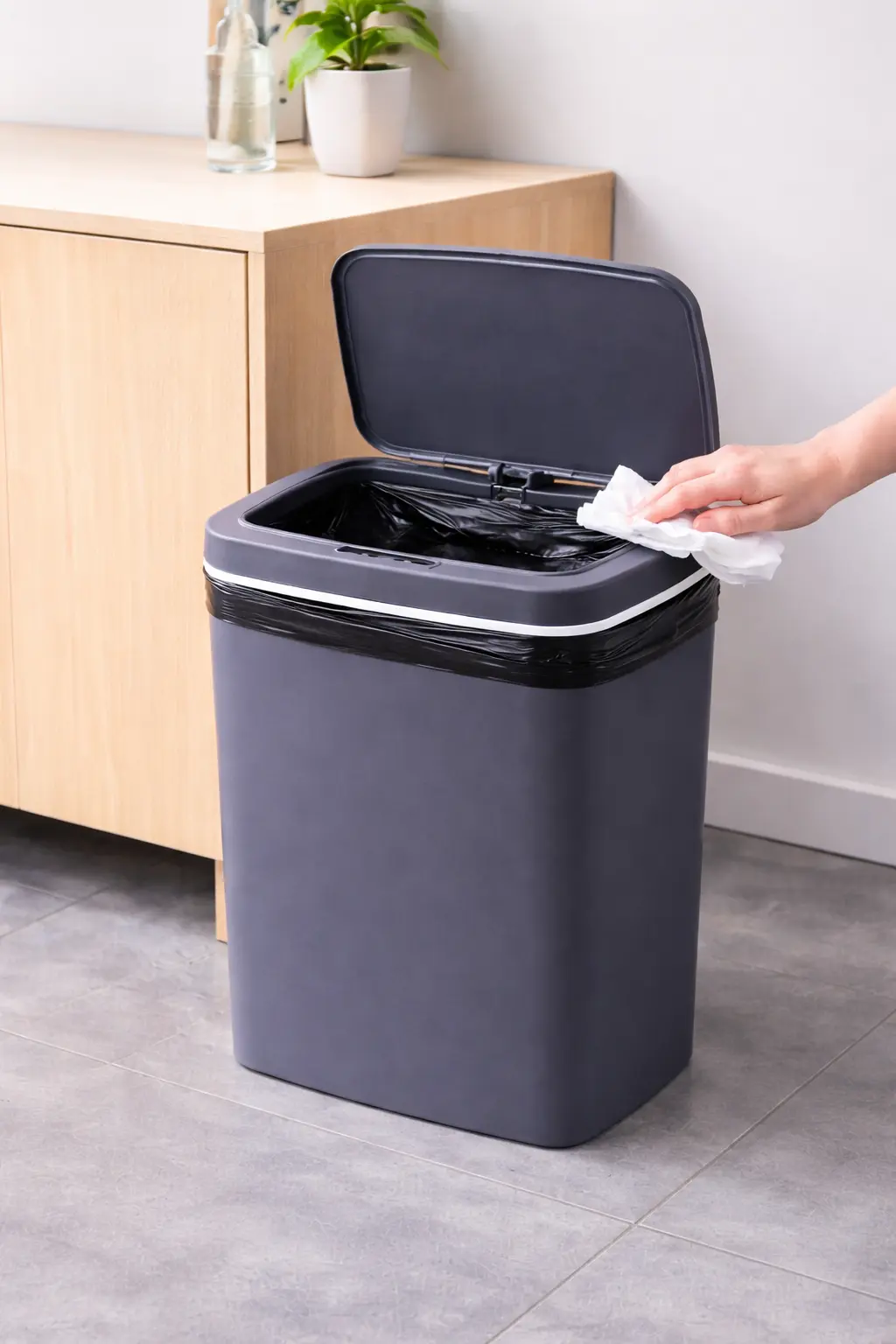 Ведро для мусора со смарт-датчиком Smart trash can 16 л Синий