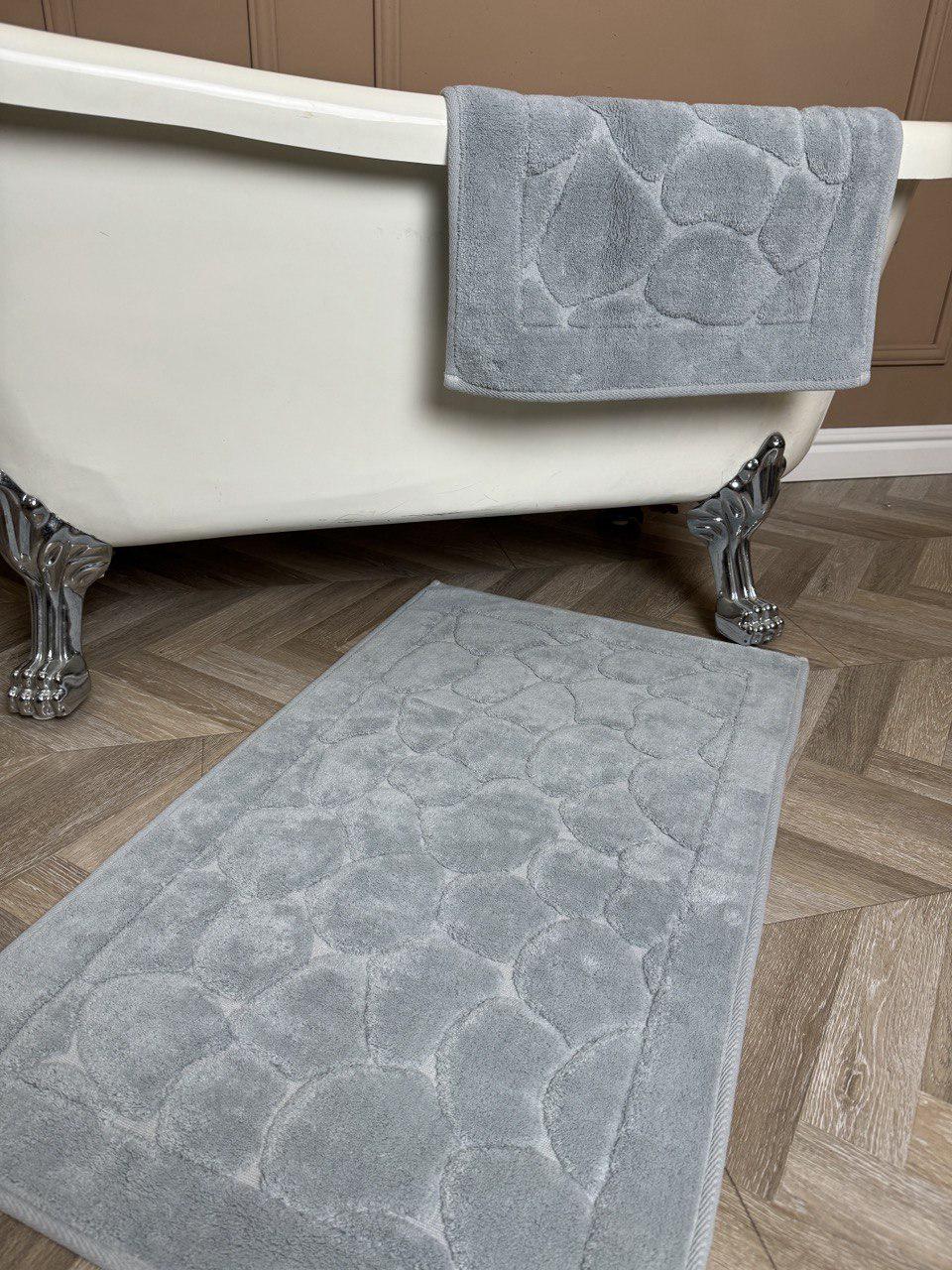 Набор ковриков Tropikhome Stone Grey для ванной хлопковые 60x100/50x60 см (121390) - фото 4
