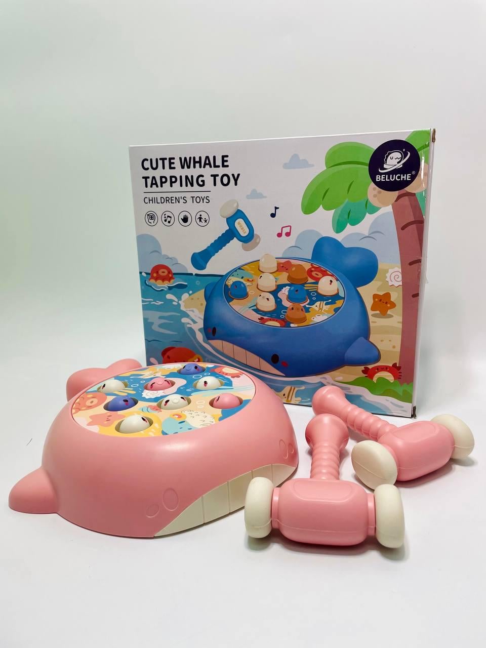 Стукалка мелодия/подсветка/автоматическое вращение в коробке Розовый