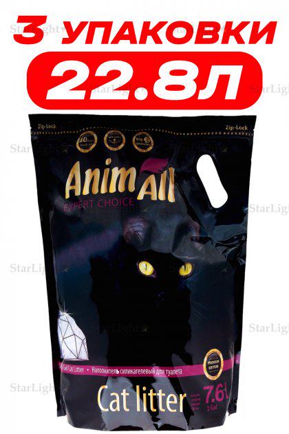 Наповнювач для котів силикагелевий AnimAll Deluxe 7,6 л 3 шт. (345211693) - фото 2