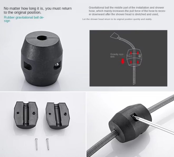 Смеситель для кухни с выдвижным изливом 2 режима лейки Серебристый (КСК056) - фото 3