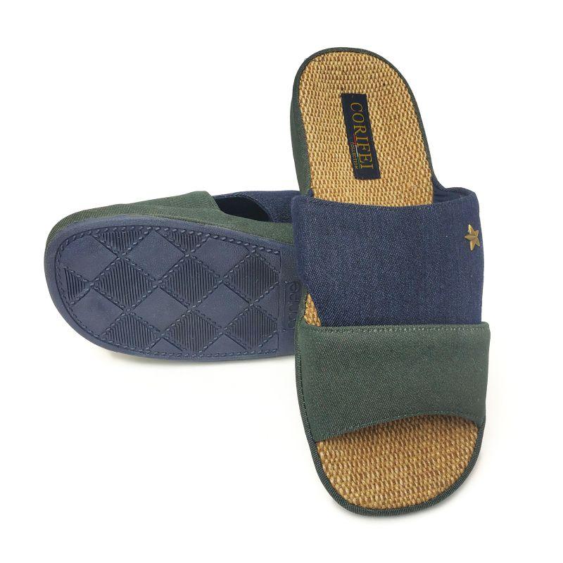 Тапочки домашние мужские Корифей летние Звезда 31685 p. 44 28 см Зеленый