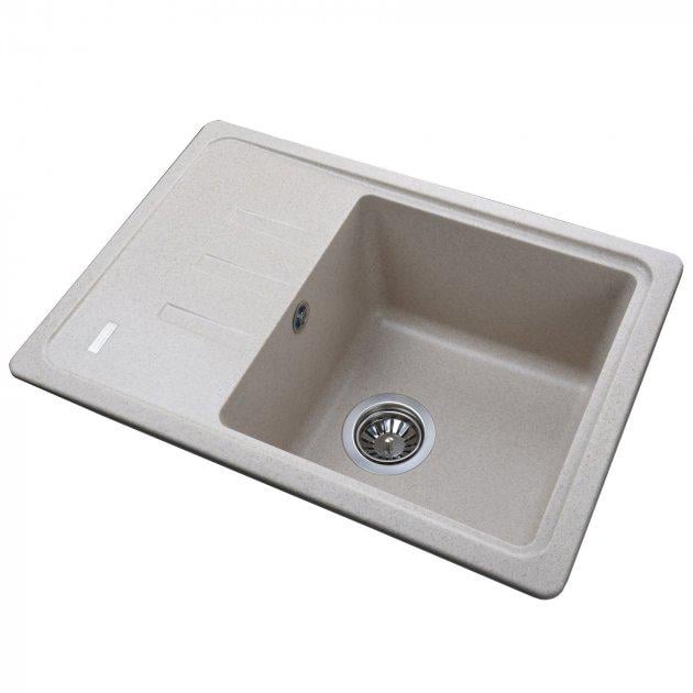 Гранитная мойка Globus Lux Mono А0004 620х435 мм Песчаный