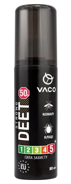 Спрей від комарів/кліщів і мошок VACO Strong DEET50% 80 мл (2654508677)