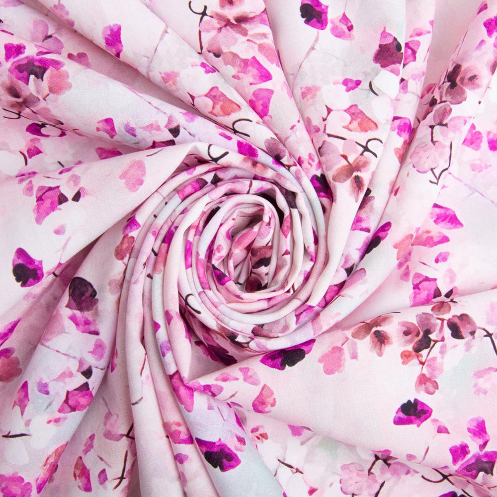 Ткань платяная штапель вискоза Май 90 г/м2 145 см Малина (26586)