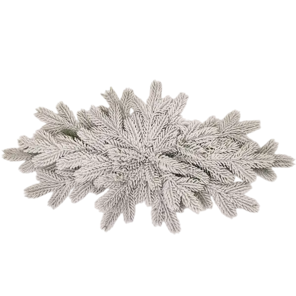 Гірлянда хвойна Північна зірка снігова 60х35 см Білий