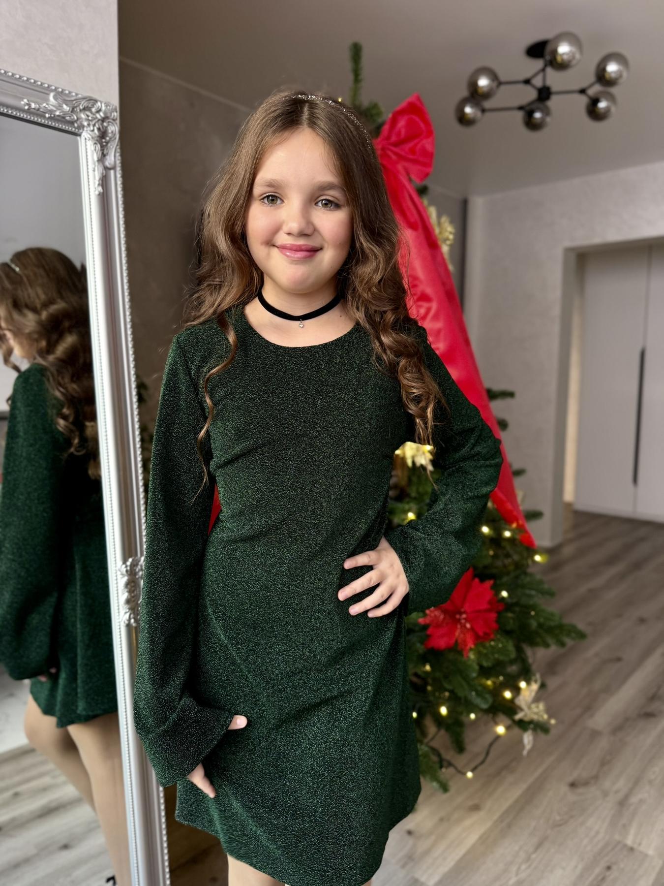 Сукня блискуча підліткова з люрексу IRmAS 1325 164 см Смарагдовий - фото 11