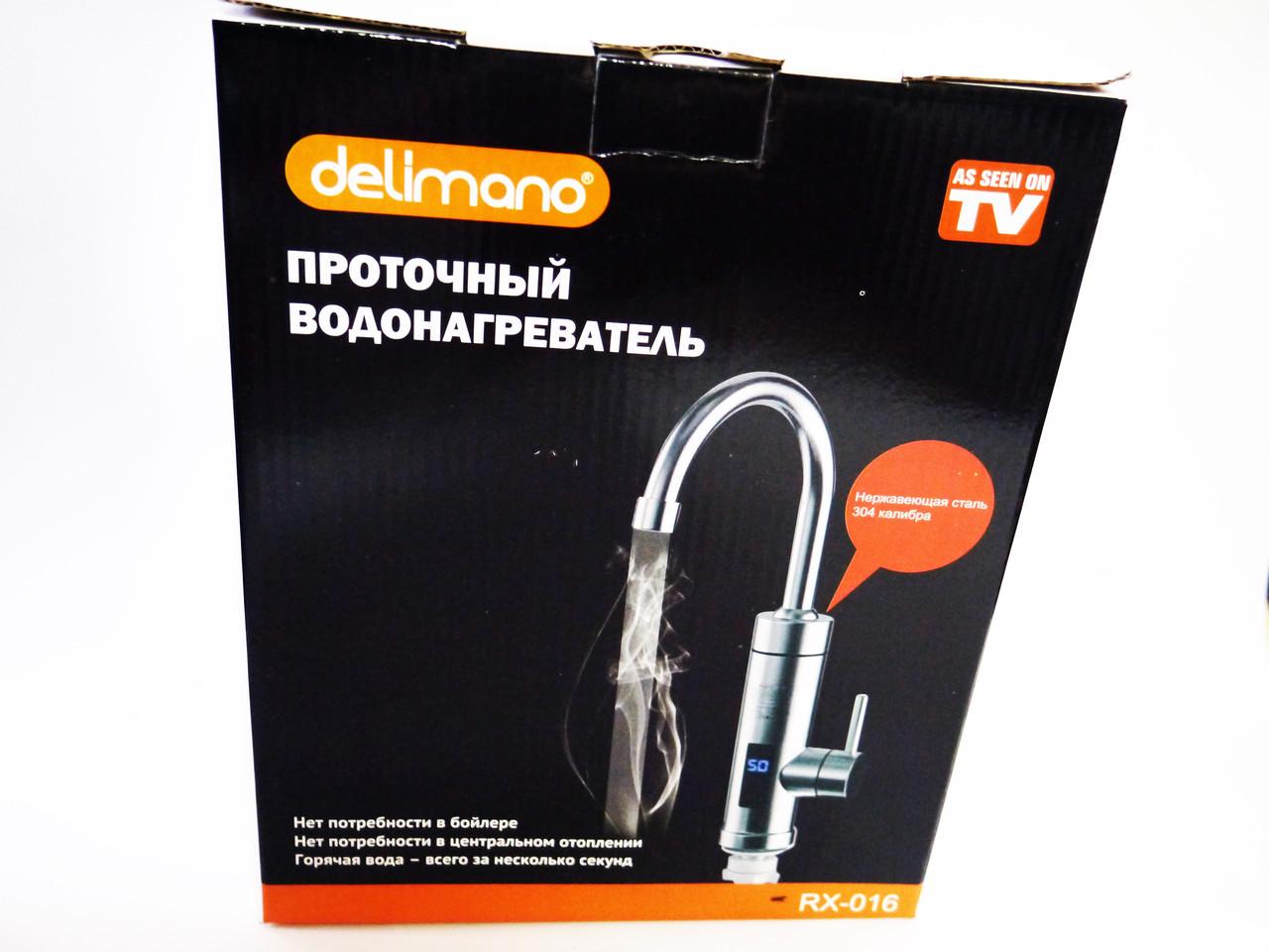 Проточный водонагреватель с экраном металл Delimano RX-016 - фото 4