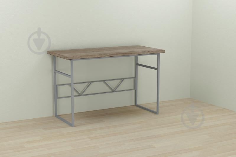 Компьютерный стол Ferrum-decor Раян 75x140x70 серый ДСП Дуб Сонома Труфель 32мм Компьютерный стол Ferrum-decor Раян 75x140x70 серый ДСП Дуб Сонома Труфель 32мм