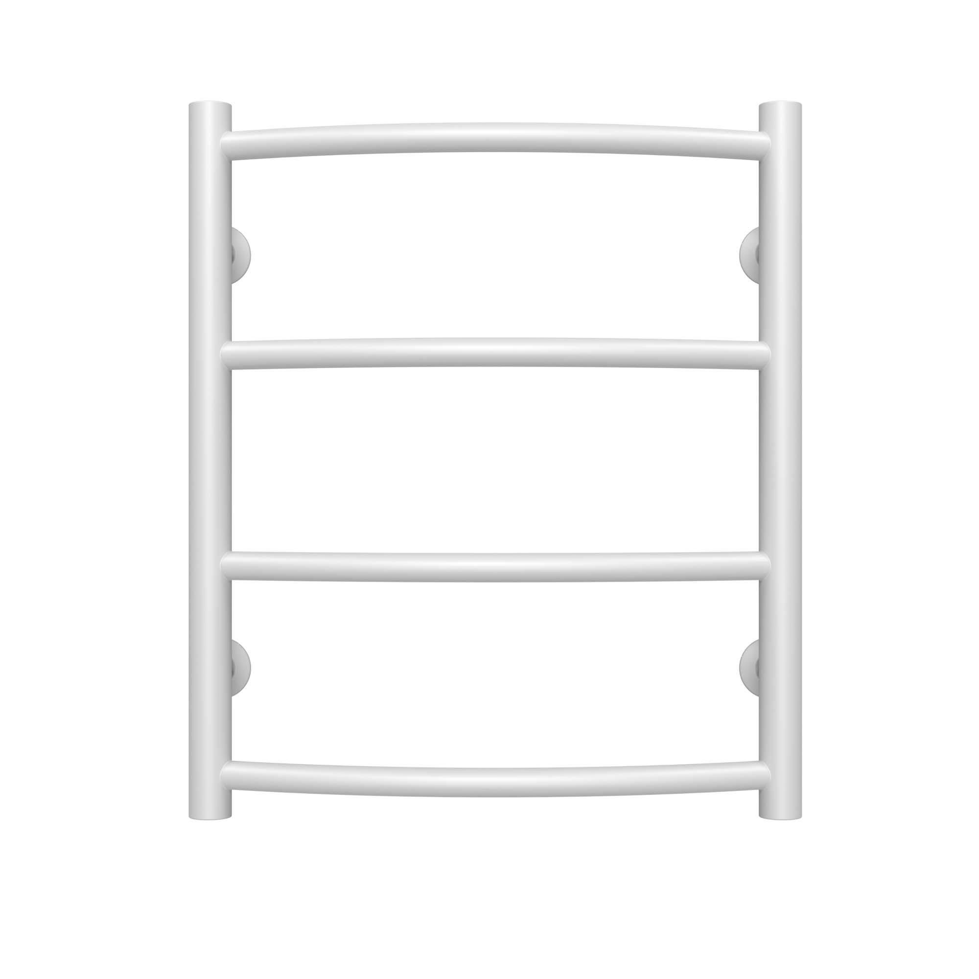 Полотенцесушитель водяной Deffi Классик П4 нижнее подключение нержавеющая сталь 400х500 мм Белый (C.DK.50.40.4.W.A)