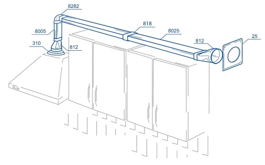 Тройник Ventika 838 ПВХ для плоских пластиковых воздуховодов 60х204 мм 90° Белый (26965654) - фото 5