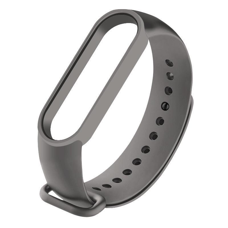 Ремінець силіконовий для Xiaomi Mi Band 3/4 Сірий/Dark Gray (00000025252_41)