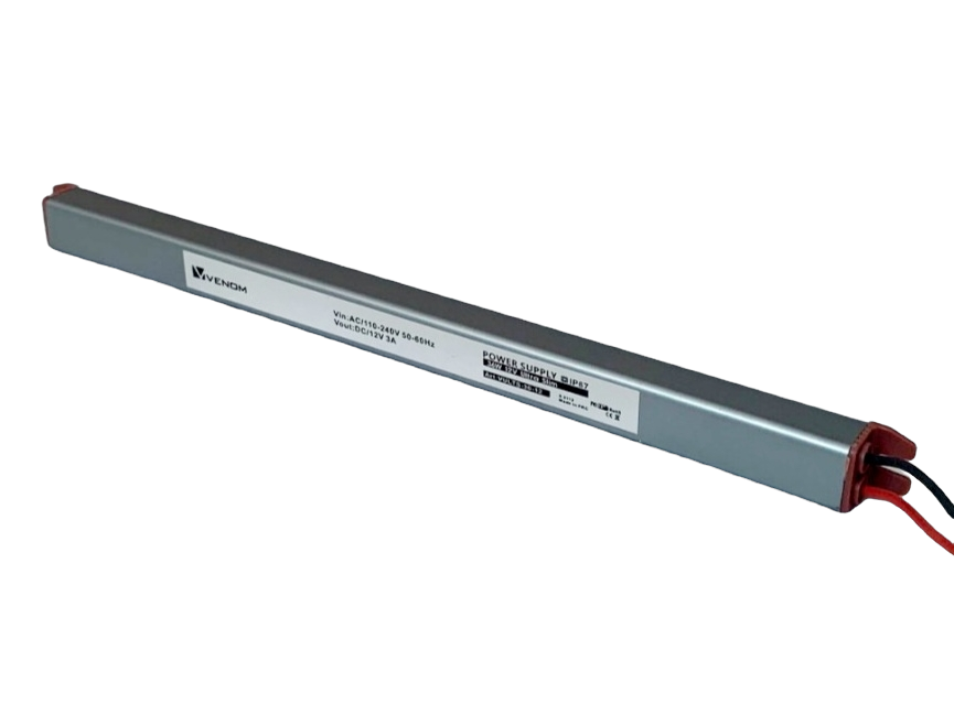 Блок питания VENOM герметичный IP65 Standart Ultra slim 12 V 36 Вт 3 А (12577)