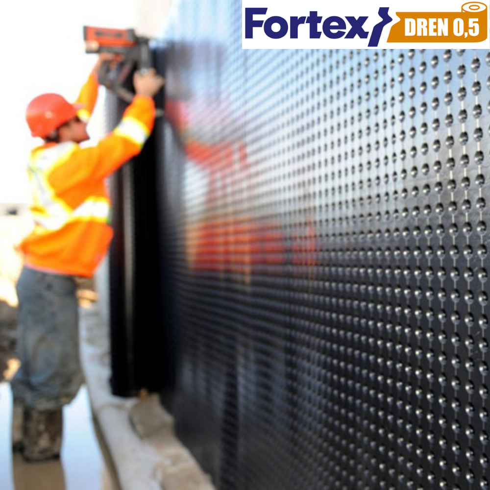 Мембрана для фундамента дренажная Fortex DREN 0,5 1x20 м 20 м2 (340052) - фото 8 Мембрана для фундамента дренажная Fortex DREN 0,5 1x20 м 20 м2 (340052) - фото 8