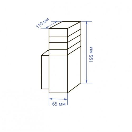 Світильник архітектурний на 1 лампочку Чорний (DH0806 чорний) - фото 2