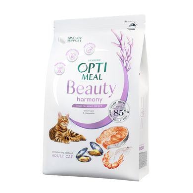 Сухой корм для кошек Optimeal Beauty Harmony с успокаивающим эффектом 4 кг Морепродукты