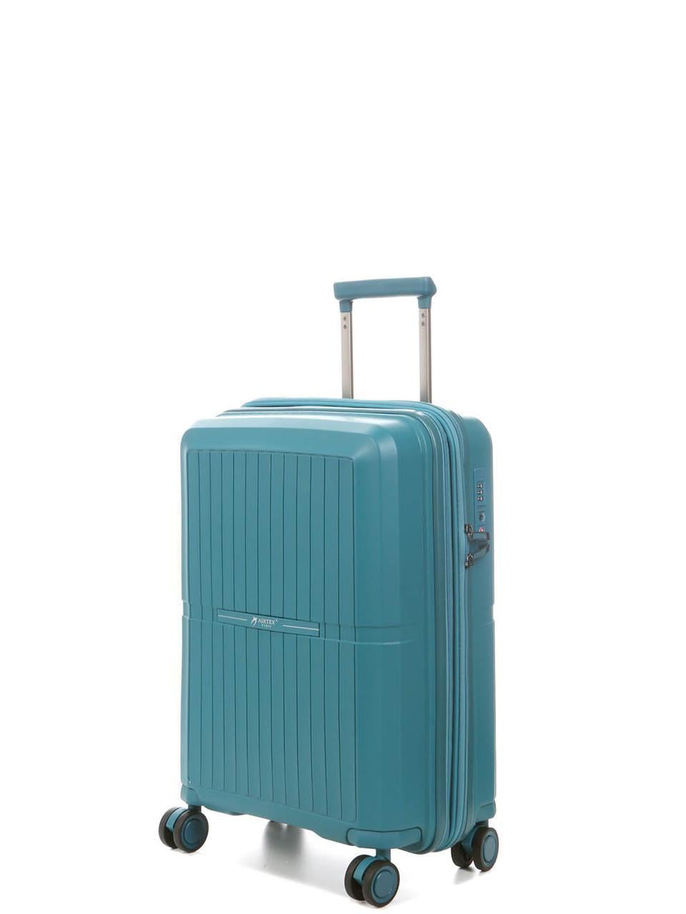 Чемодан малый AIRTEX полипропилен S 55x40x23 + 5 см 49 л 2,8 кг Зеленый (249)