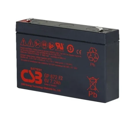 Батарея аккумуляторная СSB 7,2 Аг 6В 151x34x94 мм (GP672)
