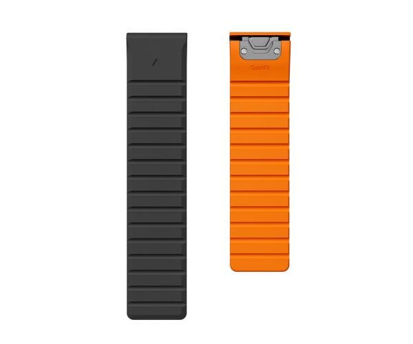 Ремінець Silicone Magnetic для смарт-годинників Garmin Descent G1/G2 22 мм Чорний з помаранчевим