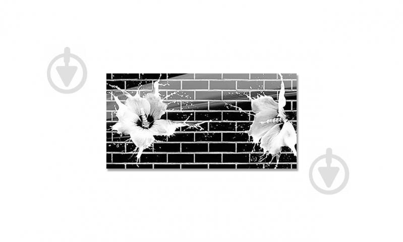 Наклейка вінілова на стіл Zatarga  "Чорна цегла" 600х1200 мм (Z181316st)