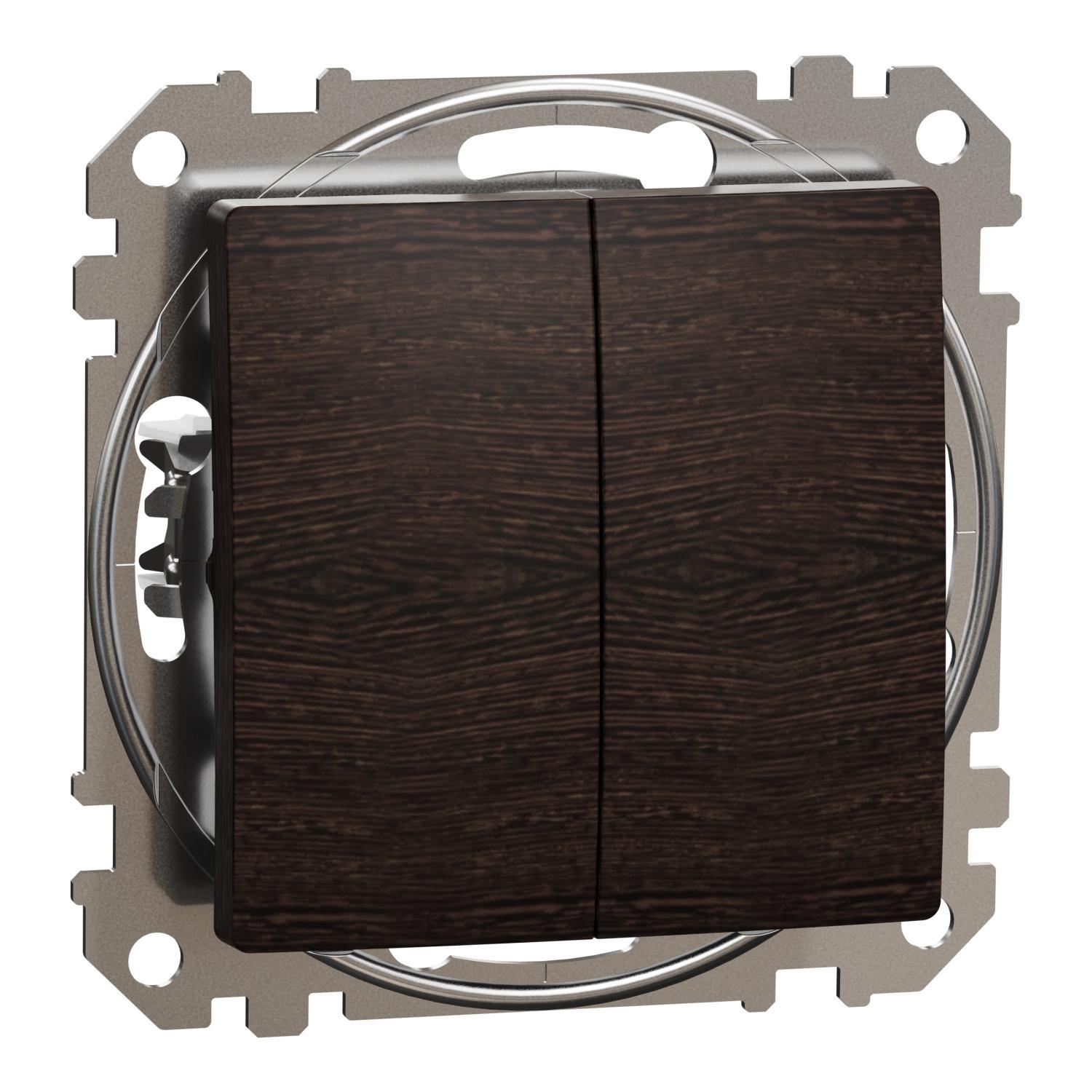 Выключатель двухклавишный Schneider Electric Sedna Design Венге (SDD181105)