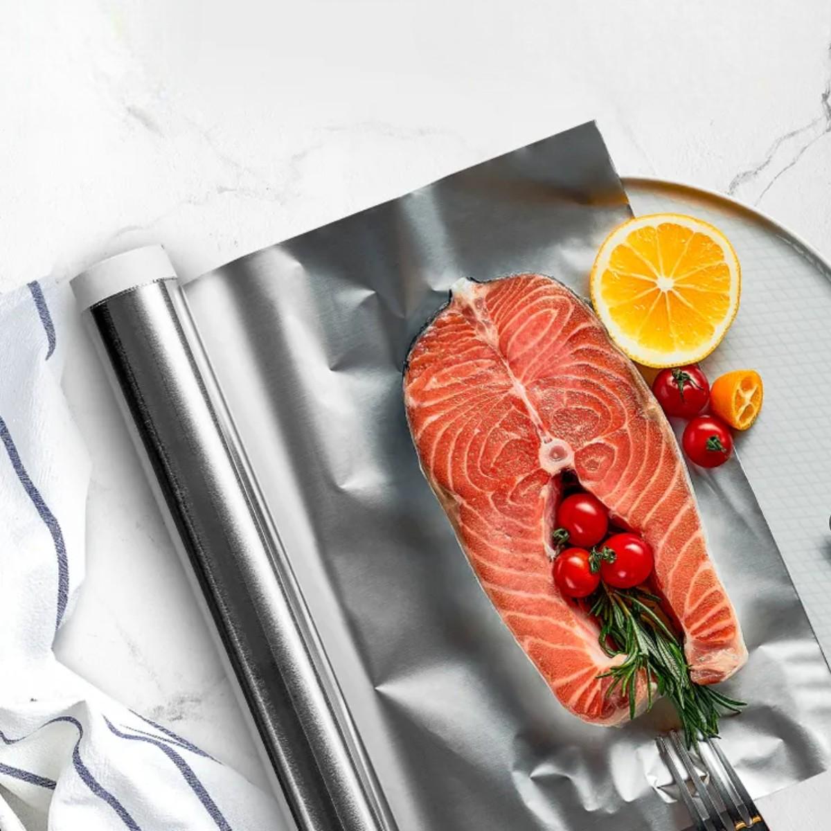 Фольга алюминиевая пищевая TOP PACK 44х150 м (TP2-111-1) - фото 7 Фольга алюминиевая пищевая TOP PACK 44х150 м (TP2-111-1) - фото 7