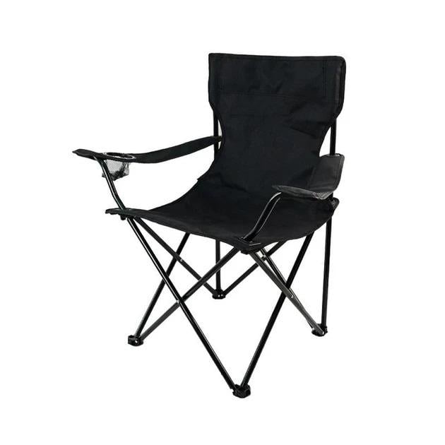 Кресло туристическое для пикника и рыбалки Good Idea Паук складное со спинкой и подлокотниками Черный (363363А)