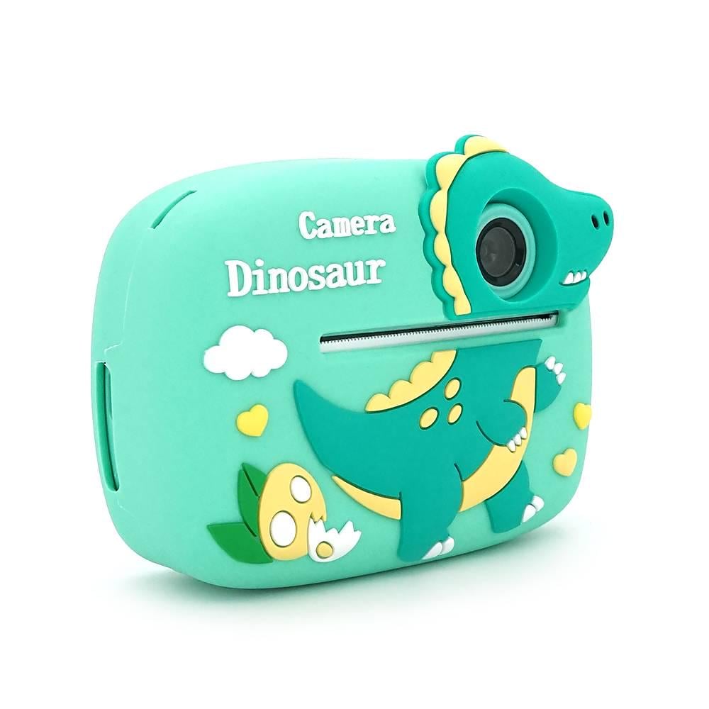 Фотоапарат дитячий D1-A Динозавр екран IPS 2,4'' Type-C Green (30026)