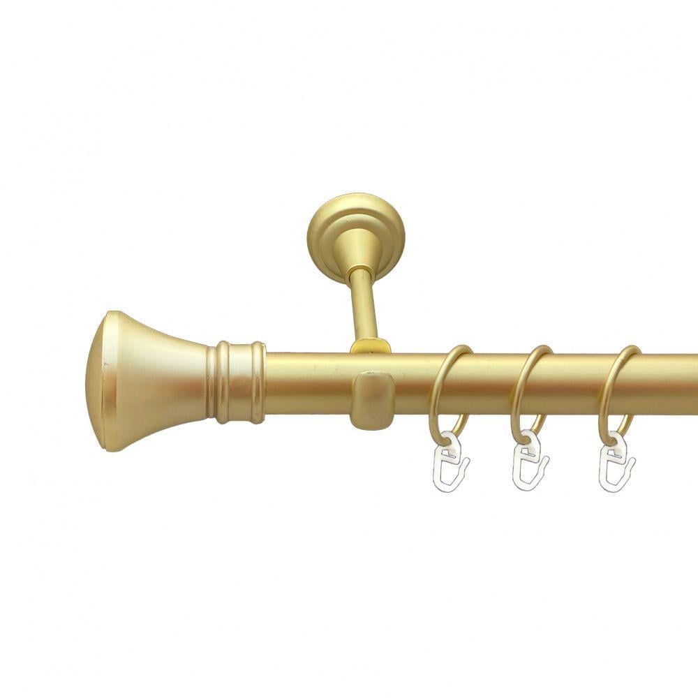 Карниз для штор Orvit Люксор однорядный гладкий 25 мм 240 см Золото матовое (00-00010188)