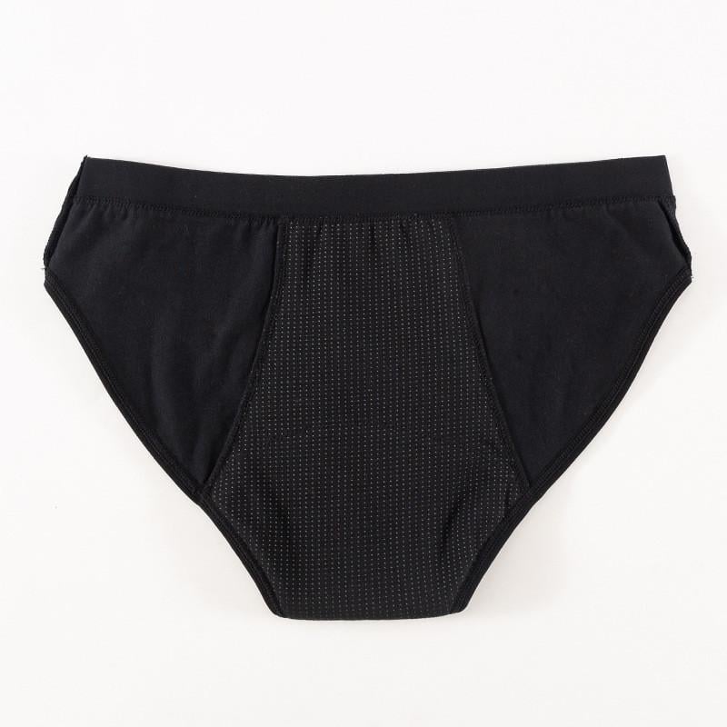 Трусы слипы для месячных с 4-х шаровой ластовицей котоновые S Черно-белый - фото 3
