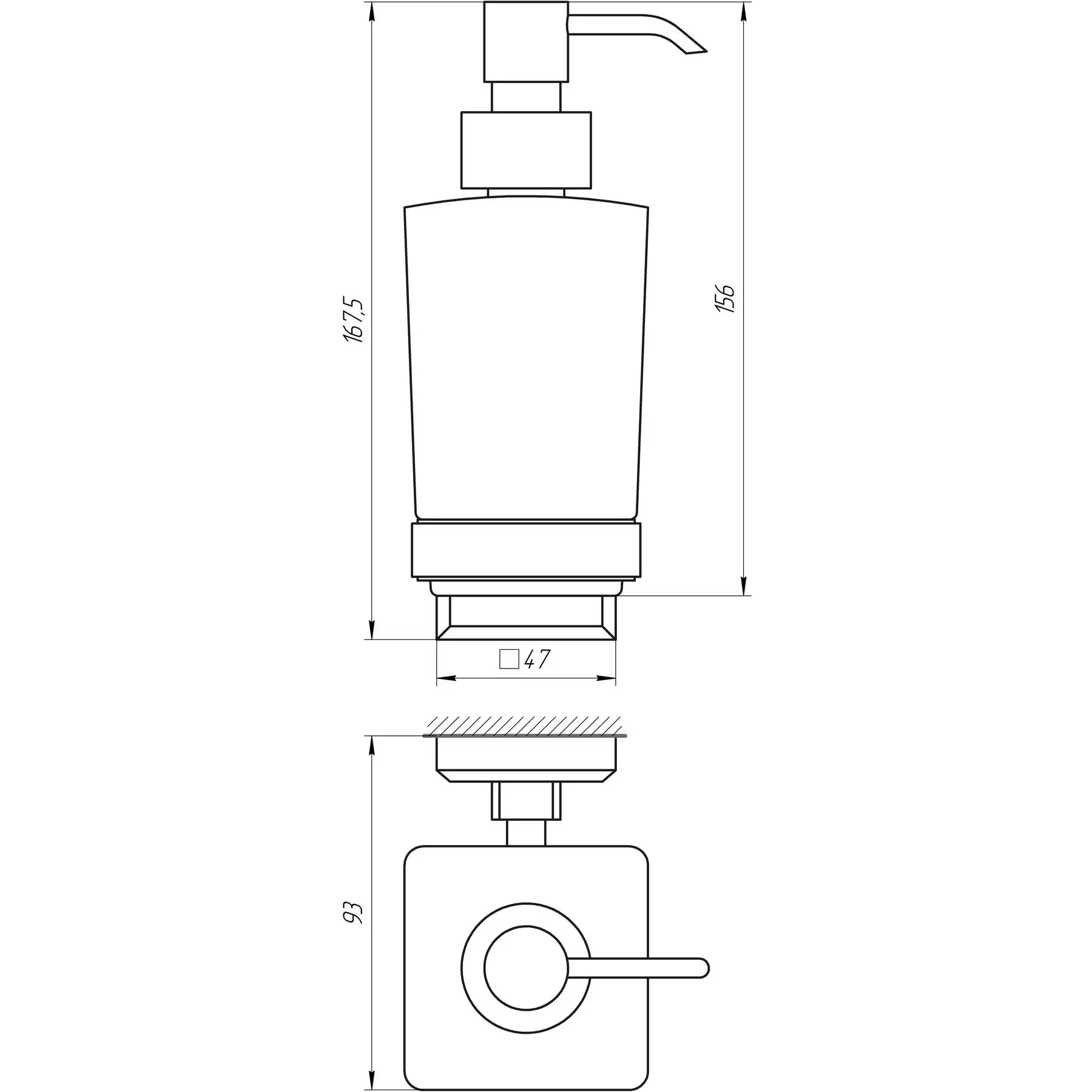 Дозатор рідкого мила TOPAZ TKB 9933A-BL Чорний (GSR-000021297) - фото 4