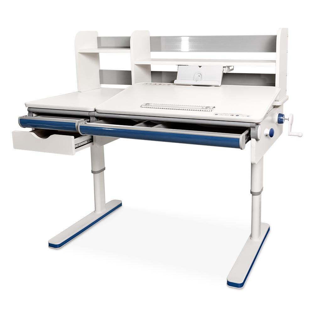 Шкільна ергономічна дитяча парта трансформер Mealux Montreal Multicolor з полицею Білий (BD-670 W/MC з полицею) - фото 3 Шкільна ергономічна дитяча парта трансформер Mealux Montreal Multicolor з полицею Білий (BD-670 W/MC з полицею) - фото 3