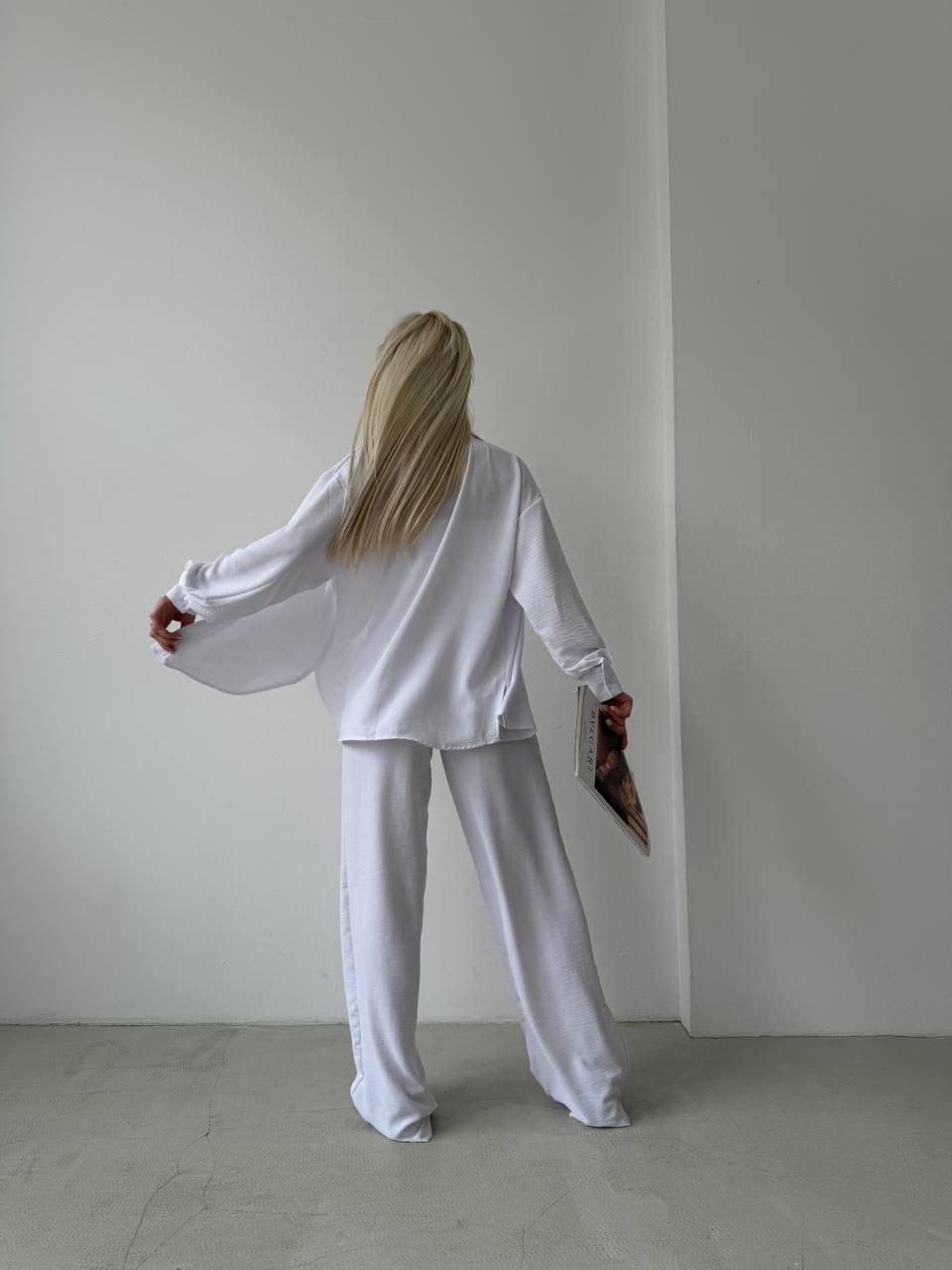 Костюм женский креп L Белый (С1499-5508/Н) - фото 4 Костюм женский креп L Белый (С1499-5508/Н) - фото 4