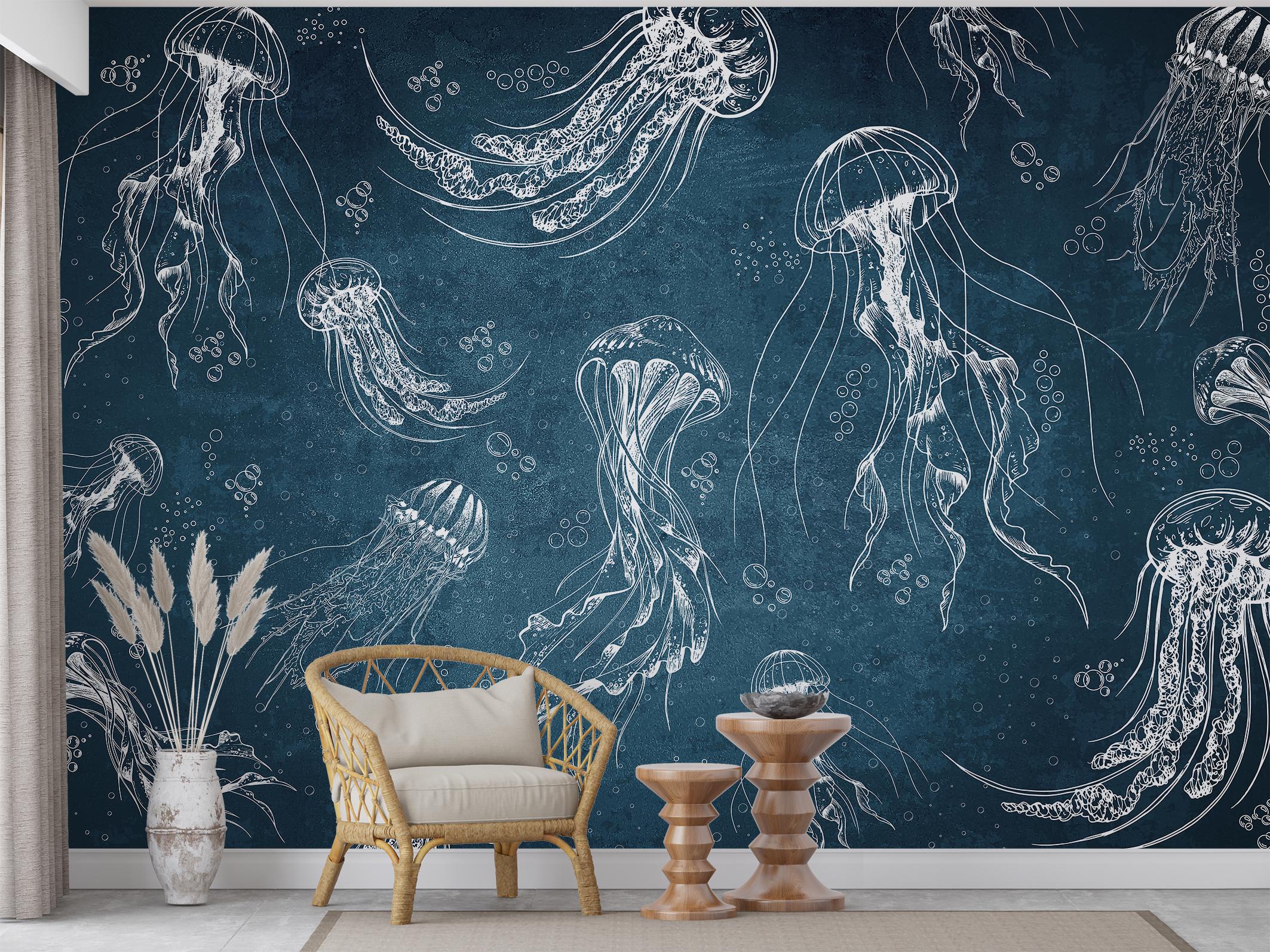 Фотообои флизелиновые Upstream Нарисованные медузы 180х120 см (S5NTR-110/2) - фото 5 Фотообои флизелиновые Upstream Нарисованные медузы 180х120 см (S5NTR-110/2) - фото 5